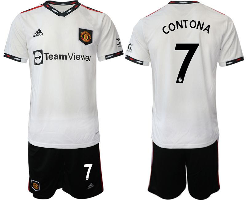 Men 2022-2023 Club Manchester United away white #7 Soccer Jerseys